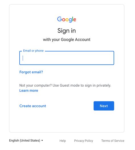Signing in to Google .